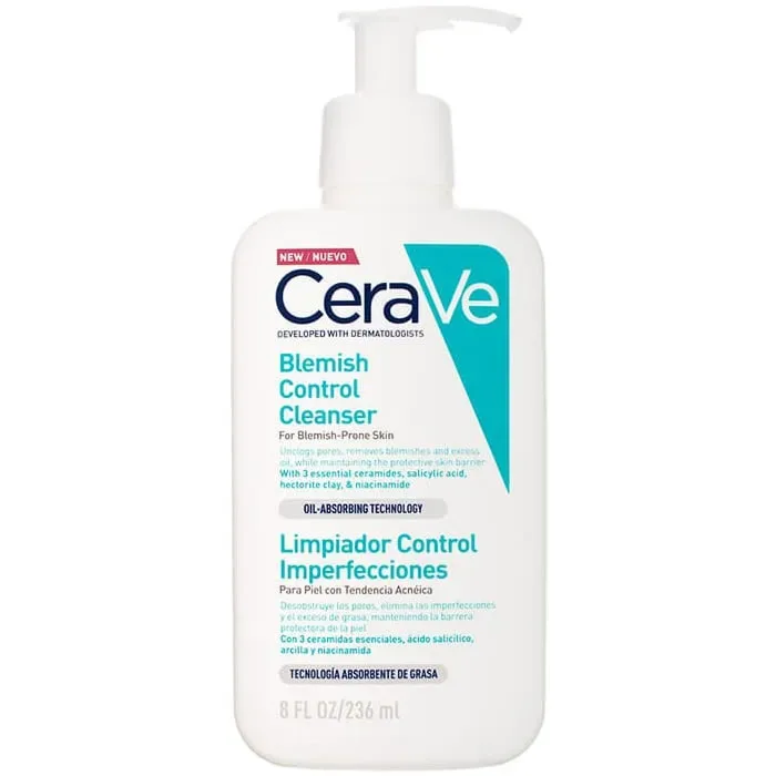 Nettoyant Anti-Imperfections CeraVe Pour Peaux Acnéiques Hydratation et Matification Peau Douce Élégante Occasions Spéciales