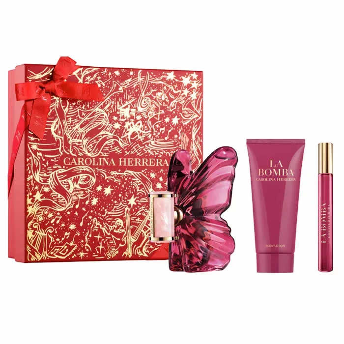 Carolina Herrera La Bomba Eau De Parfum Vaporisateur 80ml Coffret 3 Produits