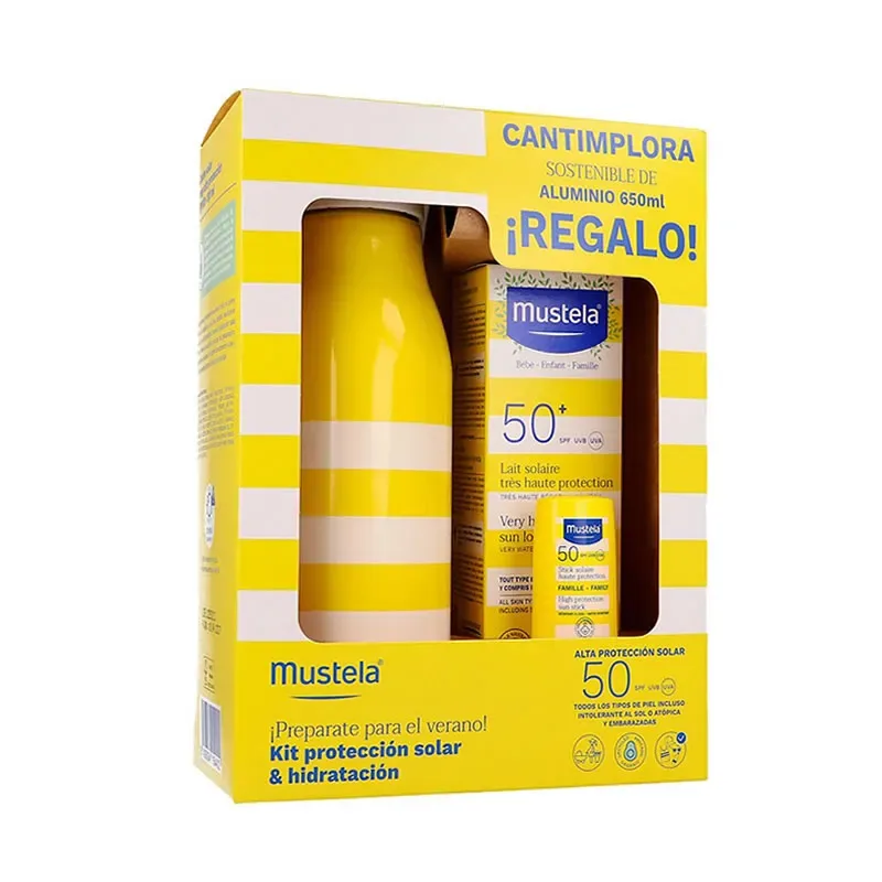 Coffret 3 Produits Mustela Lait Solaire Spf50+ 100ml