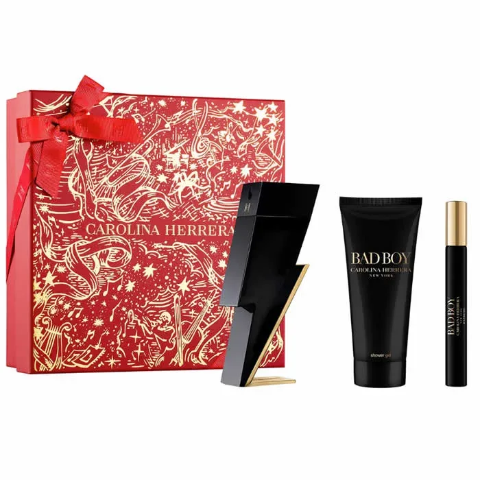Carolina Herrera Bad Boy Eau De Toilette Vaporisateur 100ml Coffret 3 Produits