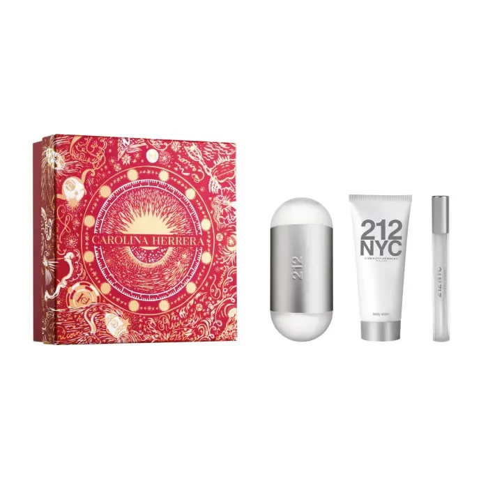 Carolina Herrera 212 Nyc Eau De Toilette Vaporisateur 100ml Coffret 3 Produits Christmas 2023