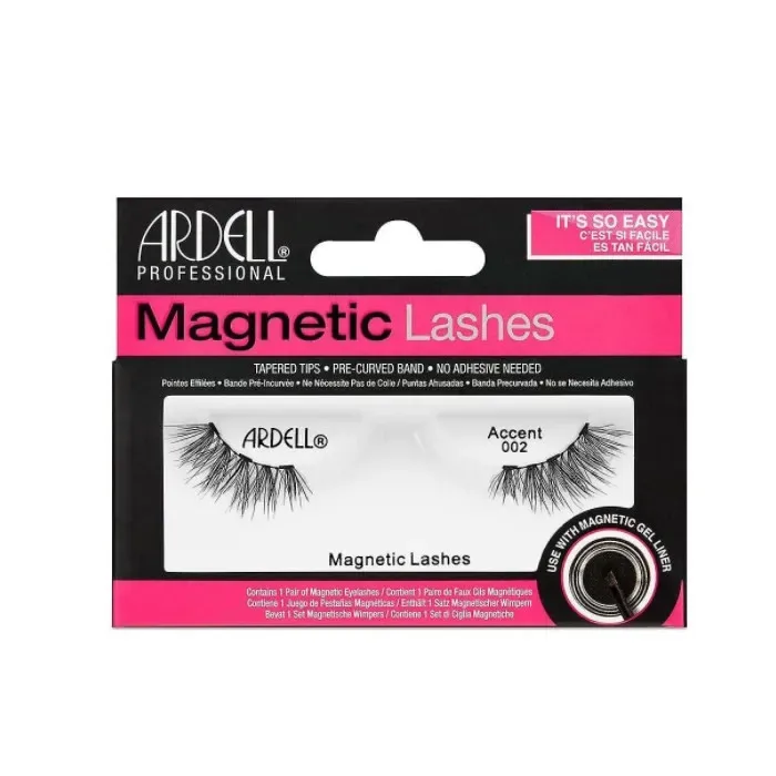 Ardell Magnetic Lashes Accent 002 Cils Magnétiques Design Demi-Lash Allongeant Glamour Discret Femmes Occasions Spéciales