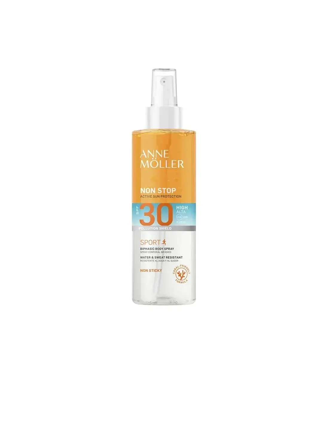 Anne Möller Anne Moller Non Stop Sport Biphasic Body Spray Spf30 150ml@