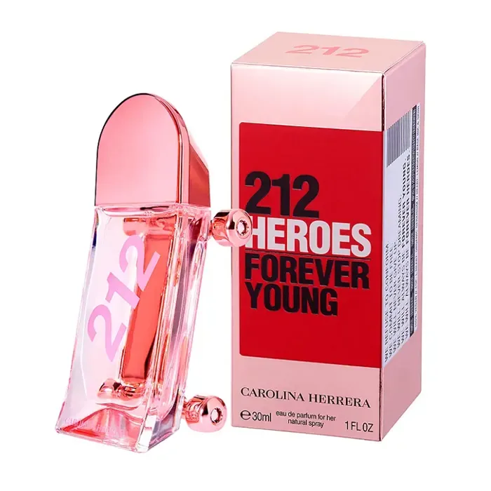 Eau de parfum Carolina Herrera 212 Heroes For Her avec notes de poire, gardénia et vanille pour femmes modernes et libres occasions spéciales