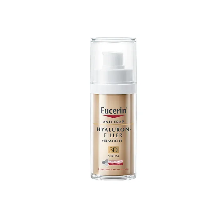 Sérum 3D Eucerin Hyaluron-Filler + Elasticité pour réduire les rides et augmenter la densité cutanée, améliorer la texture de la peau, renforcer la barrière cutanée et hydrater profondément, pour une peau plus jeune et éclatante