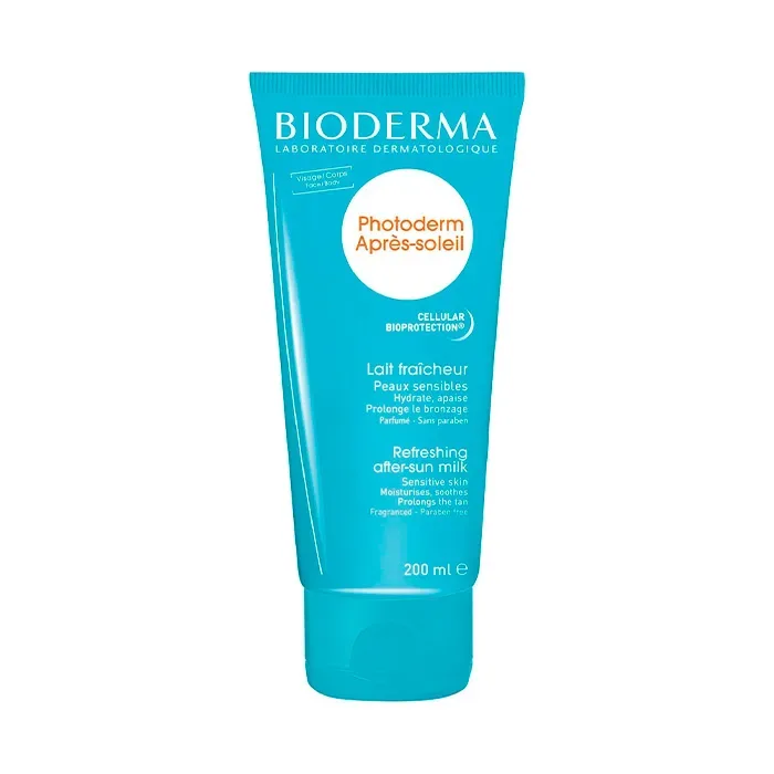 Gel-Creme Apres-Soleil Sensible Bioderma Formule Hydratante Texture Gel-Creme Pour Peaux Sensibles Usage Apres-Soleil Reconstitution Hydration Douceur Veloutee Peau Souple Fraiche