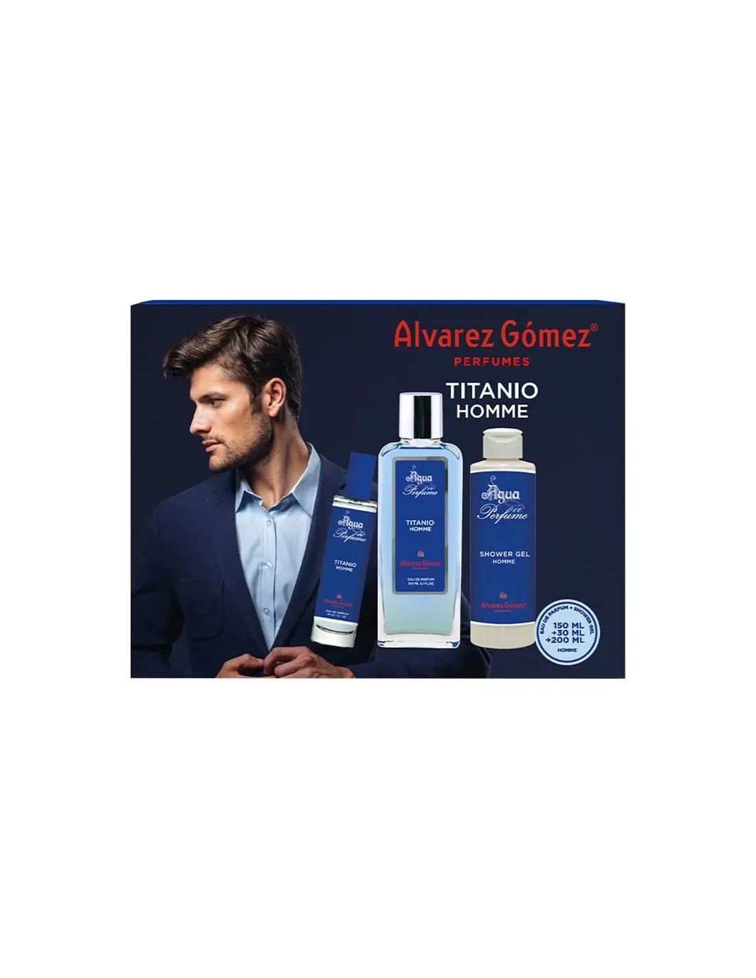 Parfum Agua De Perfume Homme EDP 150ml Design Flacon Titane Bois Epices Occasions Spéciales Manches Fortes Modernes