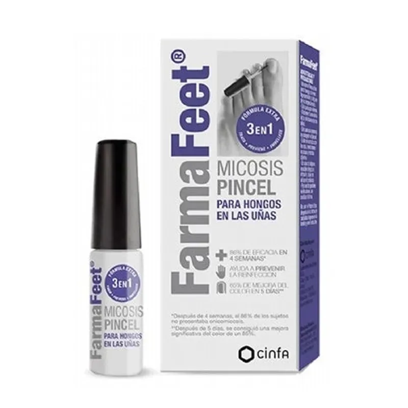 Cinfa FarmaFeet Pinceau Champignons Mycose Pour Ongles Formule 3 En 1 14ml