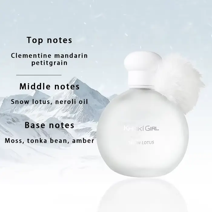 Parfums pour femme Fresh Snow Lotus 100ml, senteur florale ambrée aux notes d'agrumes, longue tenue,