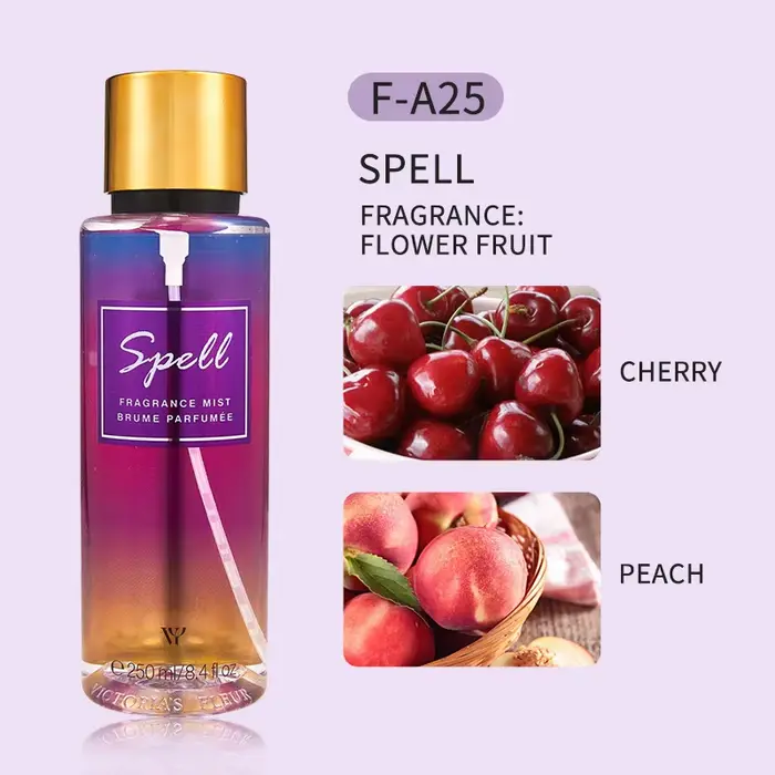 Fleur saison femmes Victoria parfum longue durée Spray 250ml vanille Secret charme brume