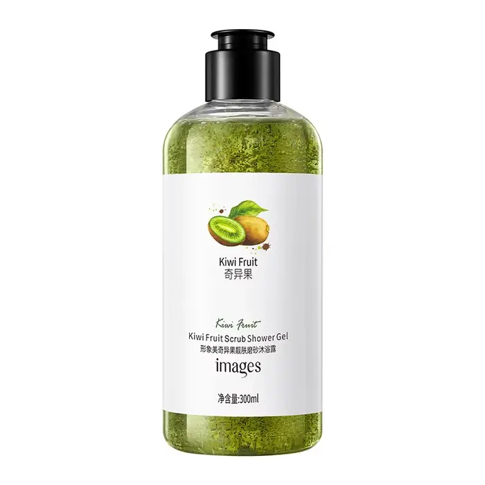 Gel douche exfoliant au citron 300 ml, sans alcool, non gras, sans formaldéhyde, riche en acide citr