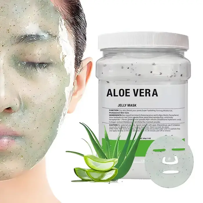 Masque hydratant et raffermissant pour le visage à base de poudre hyaluronique
