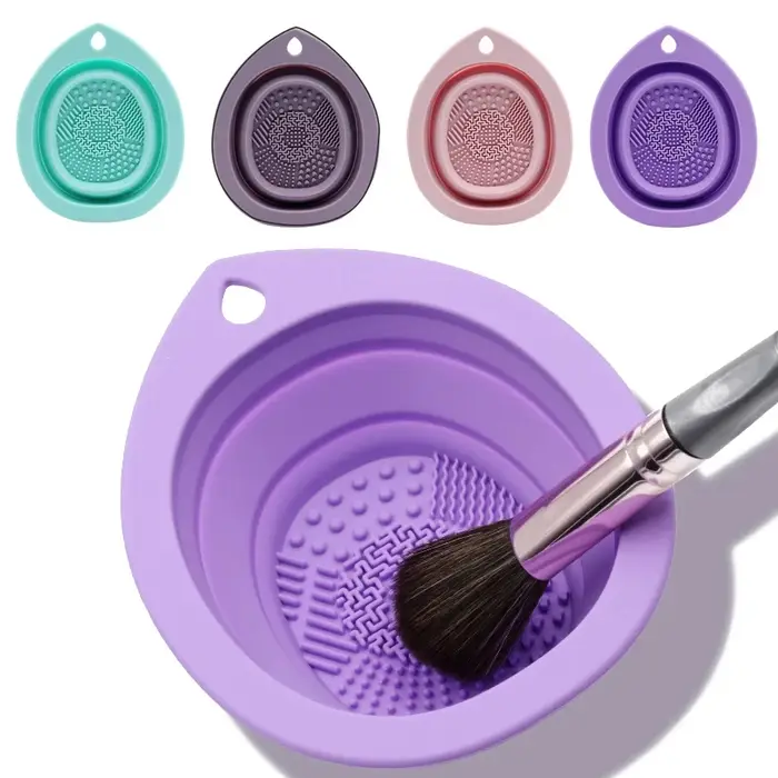 Nettoyeur de pinceaux de maquillage en Silicone