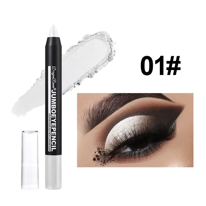 Bâton de crayon fard à paupières vert foncé fumé, imperméable, nacré, 12 couleurs, paillettes métalliques, surligneur, stylo, outil de maquillage