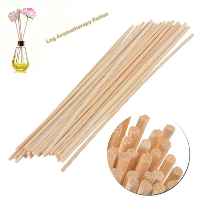 Diffuseur d'huile aromatique naturelle, 25 pièces/100 pièces, bâtonnets en rotin, parfum volatil pour la décoration de la maison