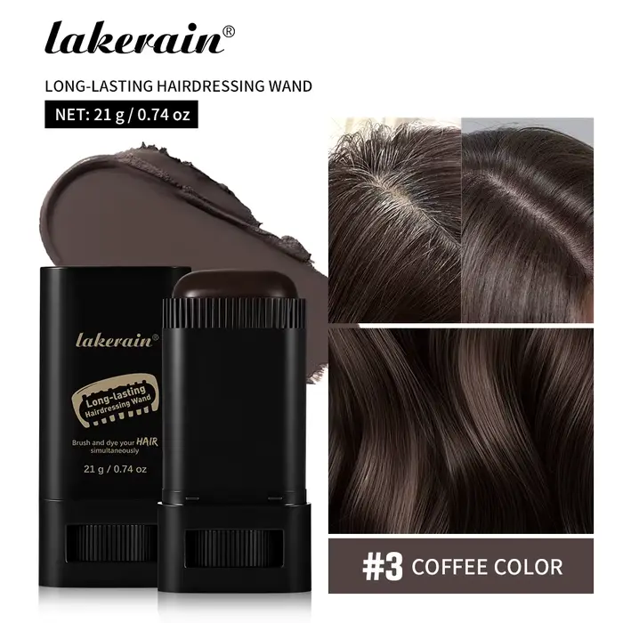 Bâtonnet de coloration capillaire longue durée : Couvre rapidement les cheveux blancs, résistant à l
