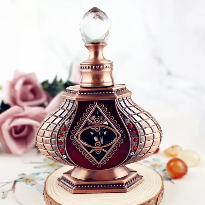 Flcopropriété d'huile essentielle de parfum antique, HI avec compte-gouttes en verre, cadeau de décoration artisanale africaine, 12ml