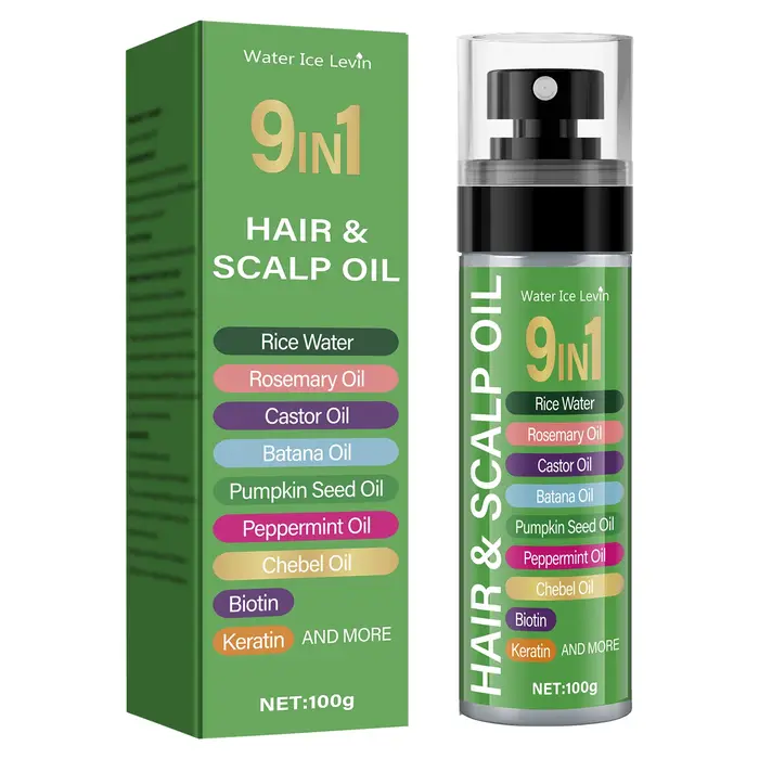 Huile Cheveux Riz 120ml - Complexe 7 Huiles Végétales, Nutrition Kératine, Revitalisation Cuir Cheve