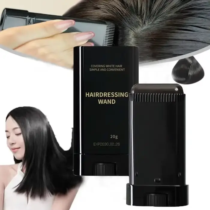 Nouveau peigne imperméable pour teinture capillaire, couleur noire, facile à utiliser, crème de coloration pour cheveux, résistant à la sueur, bâton pour couverture des cheveux gris