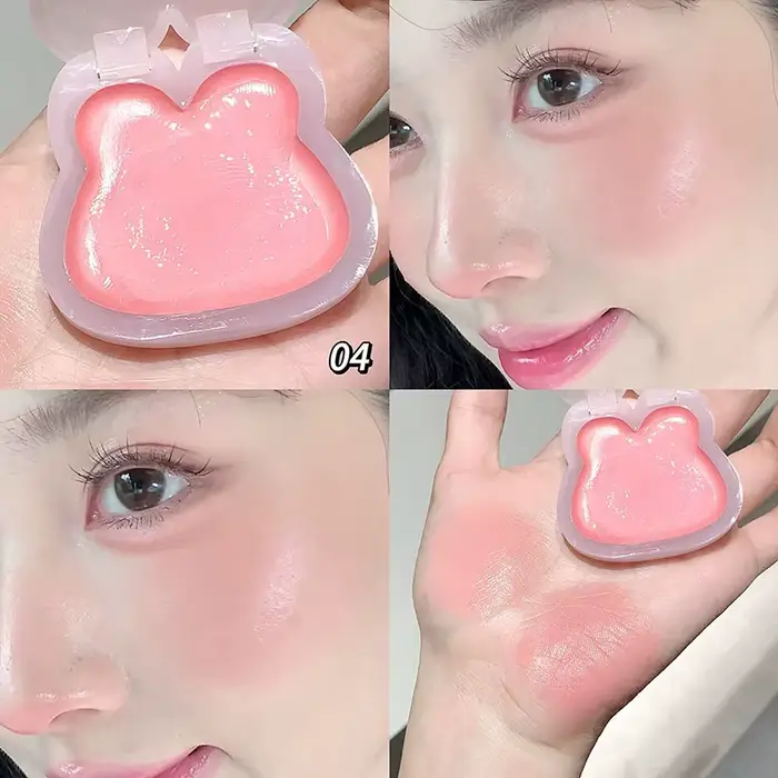 Crème pour les joues effet gloss, blush monochrome en pâte, teinte boue violette orange, éclaircissa