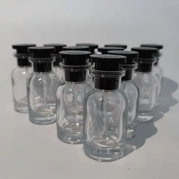 Bouteille de parfum Portable haut de gamme de voyage, 30ml, avec boîtes, vaporisateur vide, bouteille d'échantillon séparée, 12 pièces
