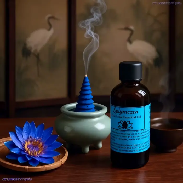 Parfum naturel de haute qualité, longue durée |   Diffuseur d'huiles essentielles à la senteur relaxante pour la maison, la chambre et le salon - Lotus bleu