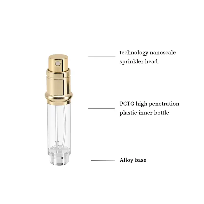 Bouteille de recharge de parfum 5ml portable en cuir pour femme, conteneur cosmétique rechargeable, bouteille de parfum élégante pour occasions spéciales