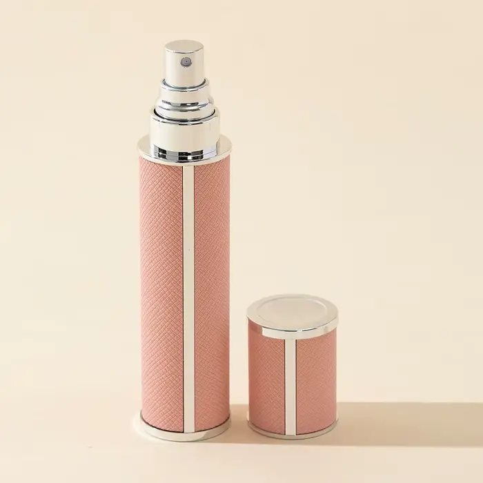 Bouteille de parfum en cuir PU à la mode, vaporisateur Floral de 10ml, bouteille atomiseur de parfum