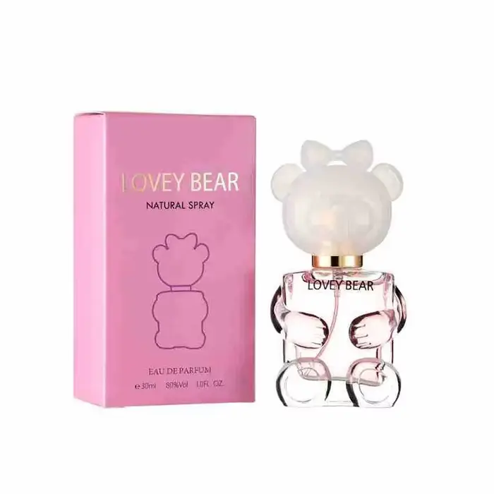 Lovely Bear Design Eau de parfum pour femme, vaporisateur de parfum, parfum léger durable, breloque