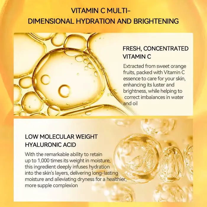 Toner à la vitamine C hydratant et rafraîchissant, prévient la peau sèche, changement de cheveux, br