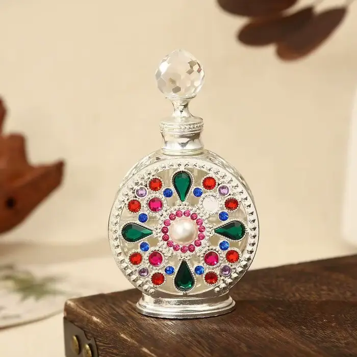 Nouvelle bouteille de parfum vide dorée de 12 ml, bouteille d'huile essentielle