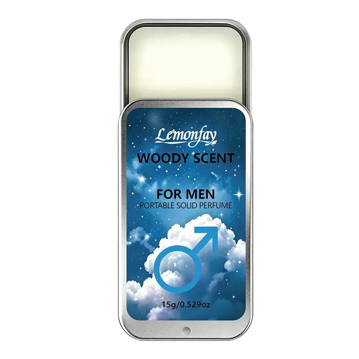 Parfum solide portable Lemonfay Woody Scent pour homme 15g, parfum masculin longue durée, senteur bo