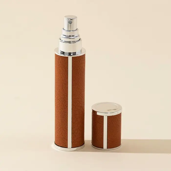 Bouteille de recharge de parfum en cuir PU de 10ml
