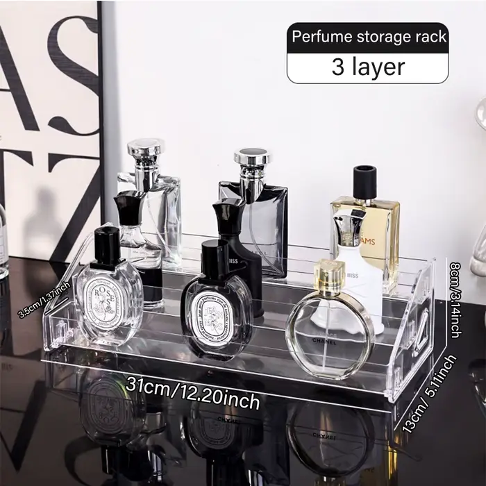 1 pièce Présentoir de Comptoir Transparent à Boucles Type Échelle pour Parfums