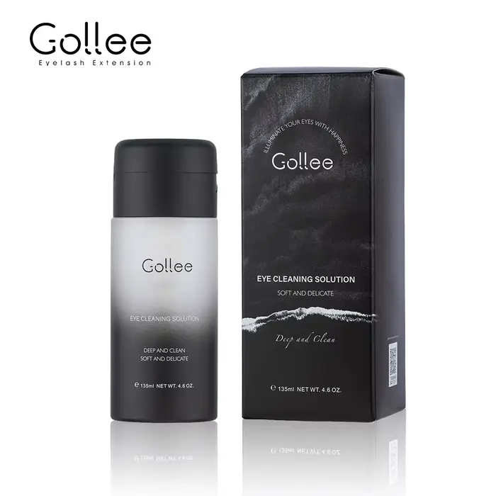Gollee 135ml Eau Nettoyante Douce pour Cils et Peau des Yeux Avant et Après Greffe