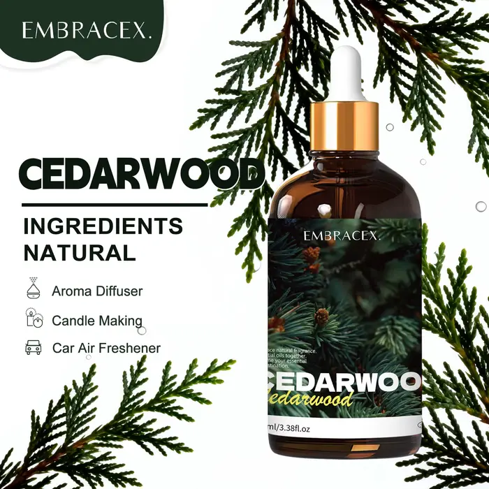 Huile essentielle de cèdre 100 ml, huile parfumée naturelle à base de plantes, pour offrir en cadeau