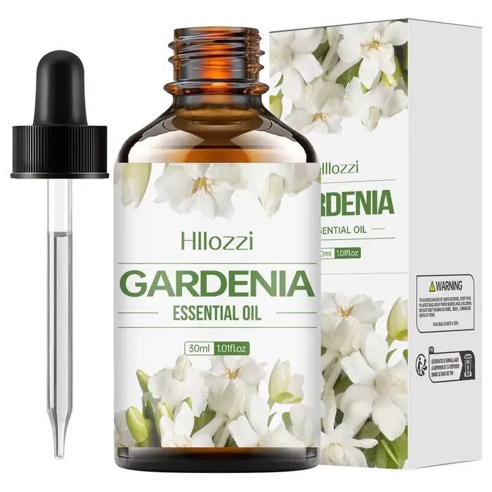 Huile essentielle de gardénia, un parfum floral pur, adaptée au massage corporel et aux soins capill