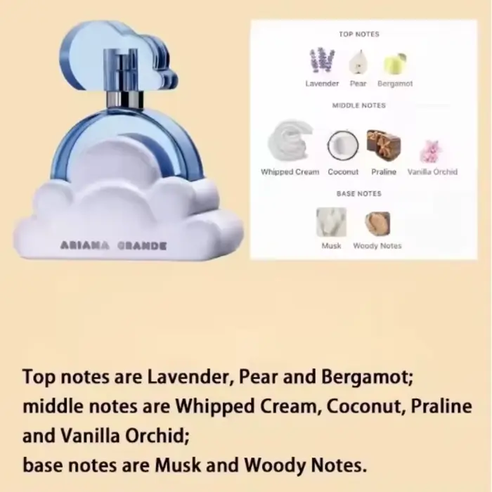 Parfum féminin, eau de toilette pour femme 100 ml – Série White Cloud, longue tenue, alliant les notes de Purple Cloud et de Pink Cloud