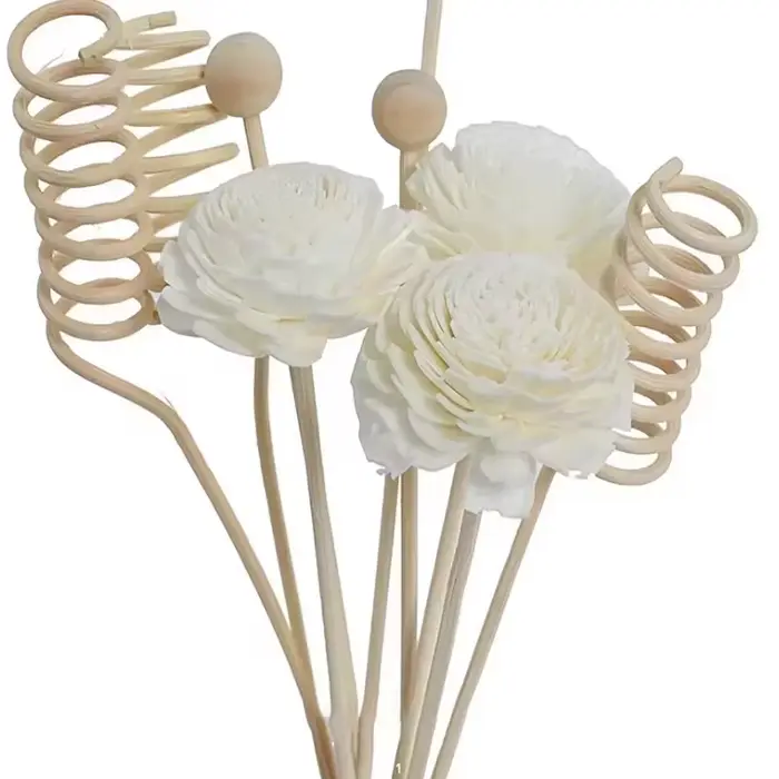 9 bâtonnets diffuseurs de parfum en rotin artificiel, recharge pour diffuseur d'arômes, bricolage floral