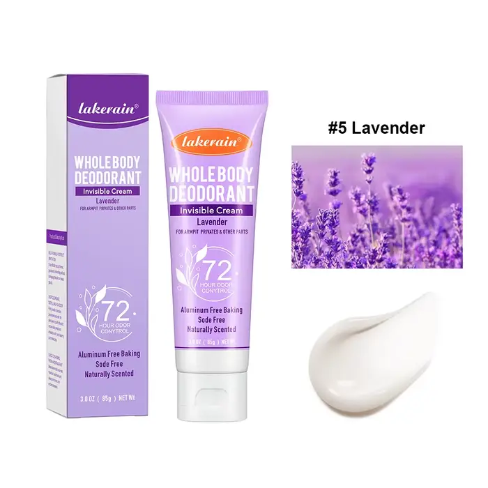 Crème déodorante corporelle 72 heures, déodorant corporel parfumé aux fruits, déodorant longue durée