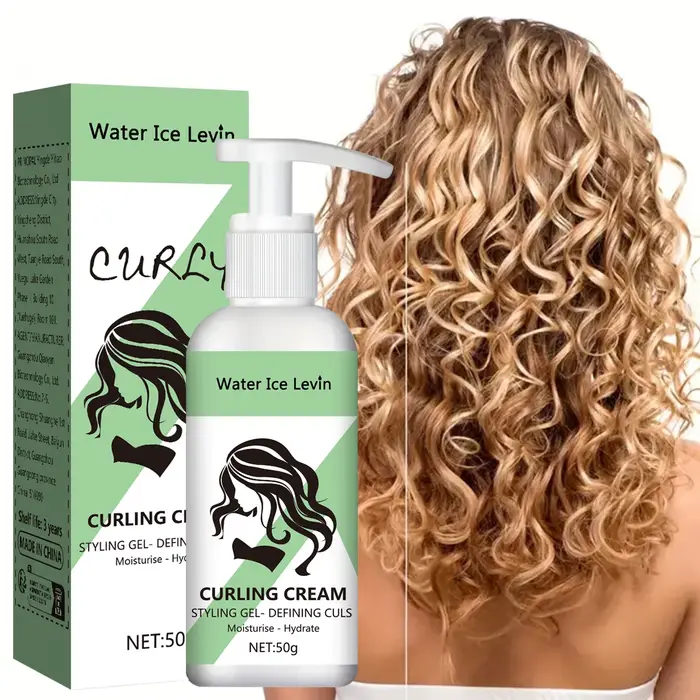 Water Ice Levin Gel Coiffant Crème Bouclante Définissant les Boucles Hydratant Sensation Douce et Souple Soin des