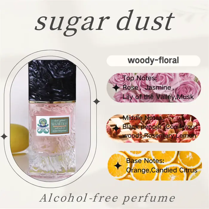 Parfum pour femme élégant sans alcool 50 ml, senteur florale intense, longue tenue, idéal pour les r