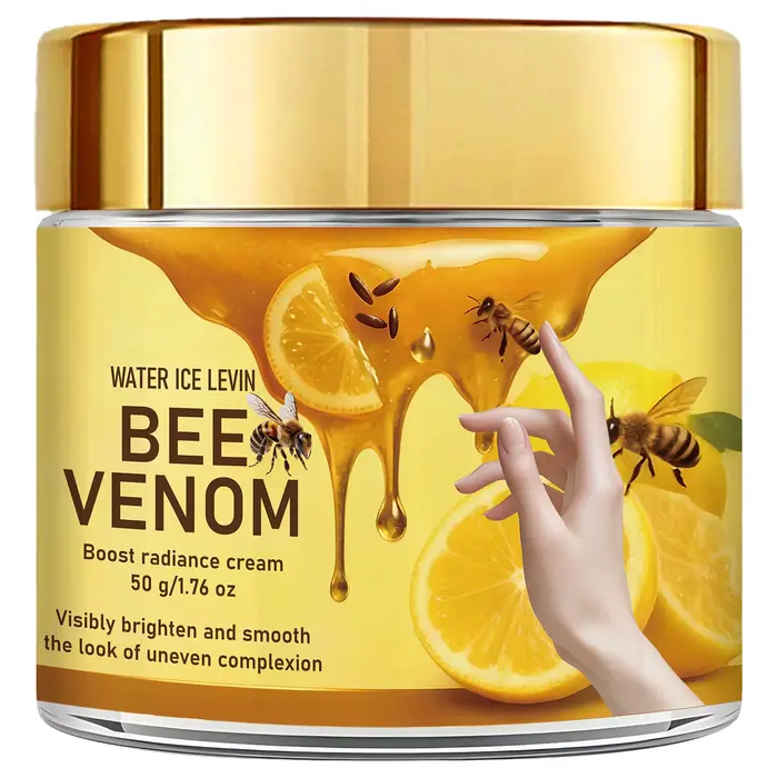 Crème hydratante et raffermissante pour le visage Water Ice Levin Bee Venom Boost Radiance, au miel,