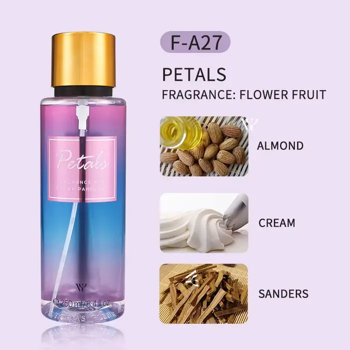 Spray corporel parfum longue durée Vita Flower Season pour femme, 250 ml/bouteille