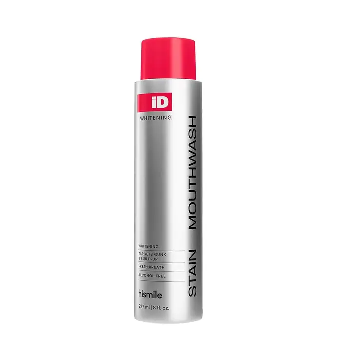 Hismile ID Bain de bouche blanchissant Formule PAP+ Sans peroxyde Élimine les taches jaunes Haleine 