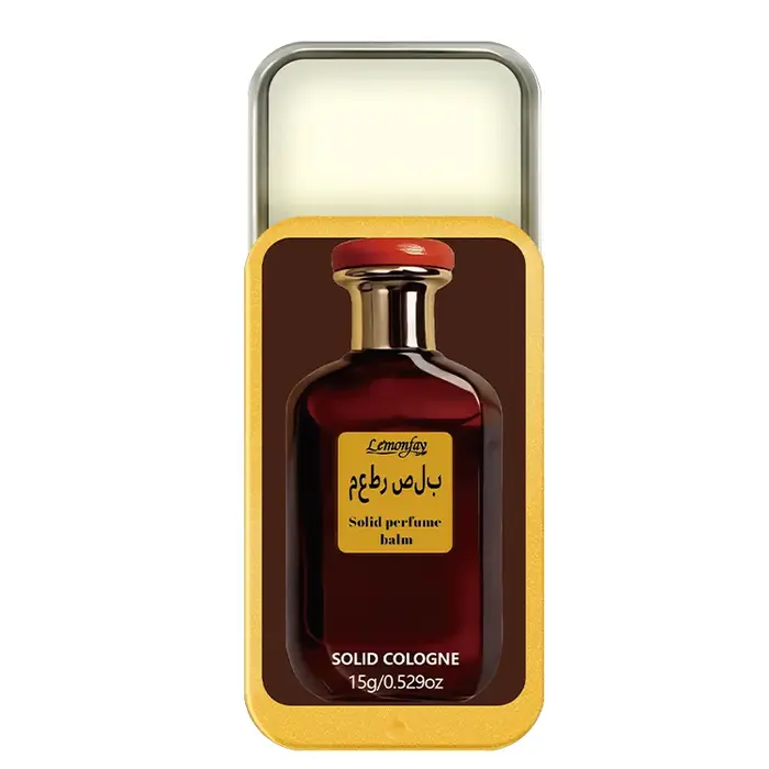 Baume de parfum solide Lemonfay style arabe 15g, parfum masculin portable longue durée, fragrance douce pour homme, usage quotidien