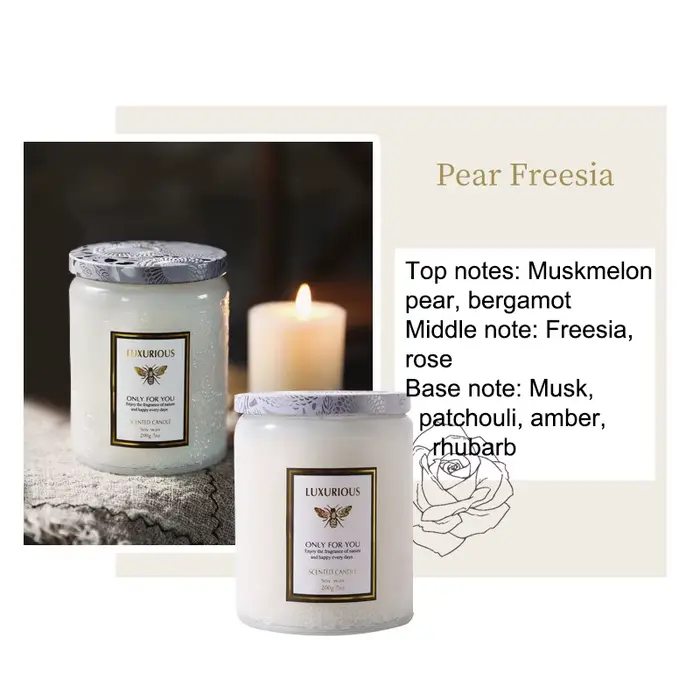 Bougie parfumée en pot de 7 OZ, bougie de soja naturelle, bougies aromatiques de sérénité, bougies p