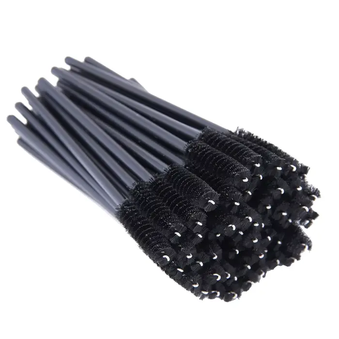 Nouveau 5/25/50 pièces en gros cristal cils brosse applicateur cils brosses en plastique Mascara bag