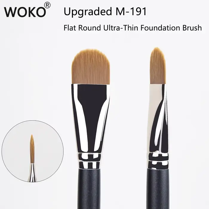 Pinceau de maquillage pour fond de teint Ultra-fin, rond et plat amélioré, outil de maquillage profe
