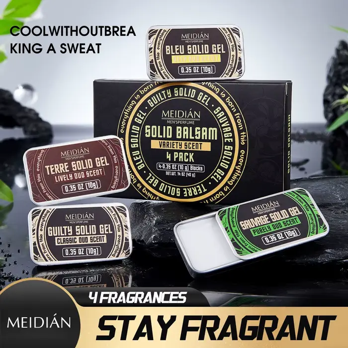 Pack de 4 Colognes solides pour hommes 0